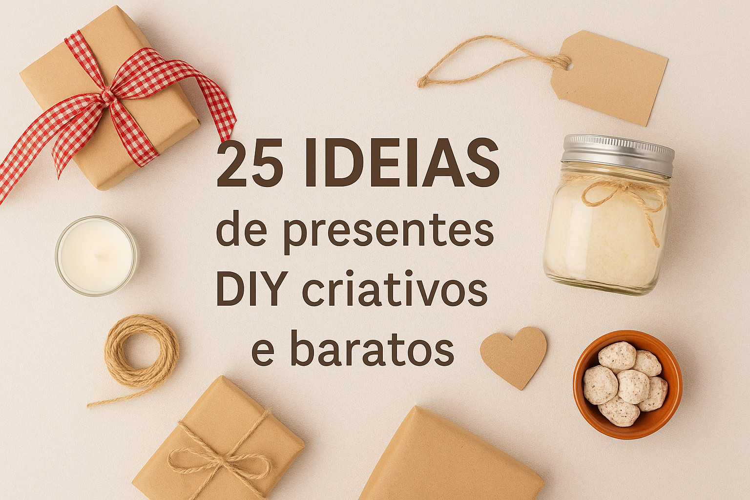 25 ideias presentes diy criativos baratos